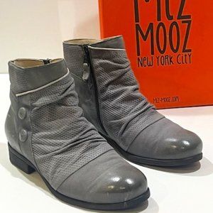 Miz Mooz Sallie Leather Ankle Boots Size: EU42 WIDE width Color CONCRETE